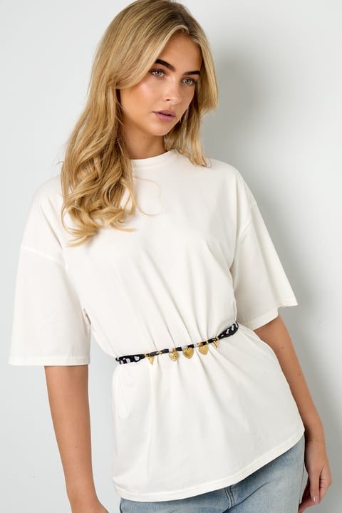 Colliers longs en acier inoxydable, style cœur, décontracté, simple, pour femme