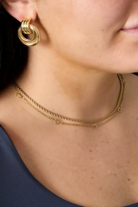 Colliers chaîne cœur décontracté quotidien simple série bijoux pour femmes