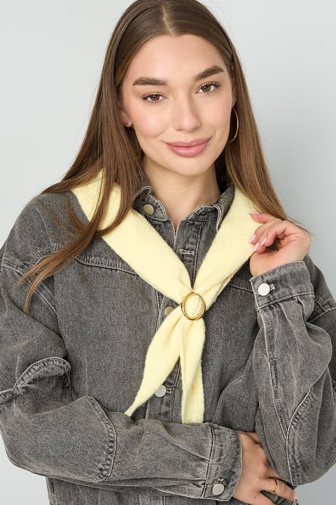 Organic scarf clip with taper