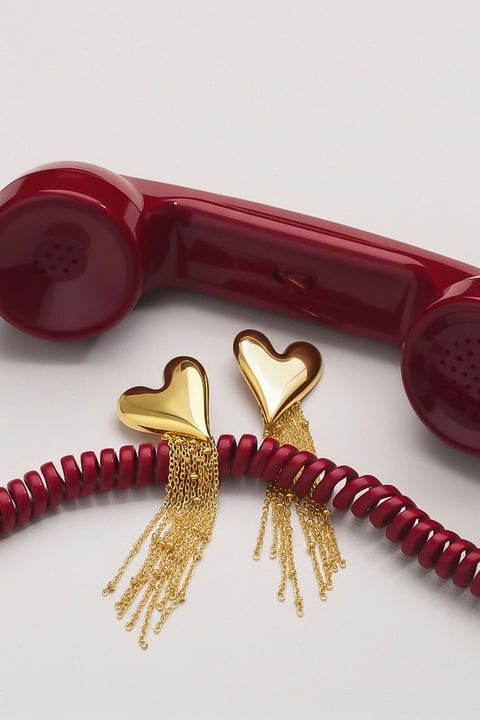 Pendientes colgantes de acero inoxidable con forma de corazón, estilo casual, diario, serie sencilla, joyería para mujer.