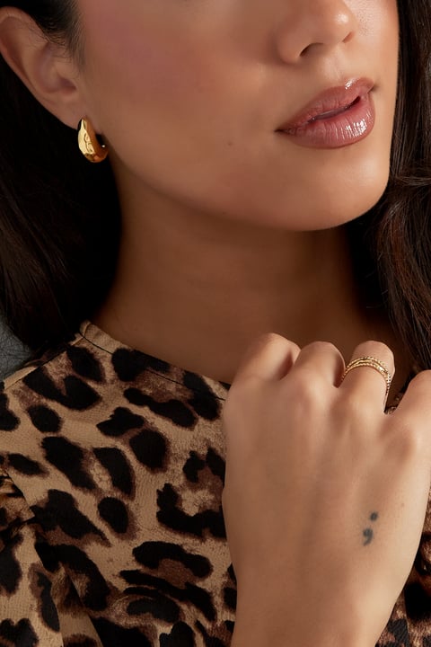 structured moon earrings