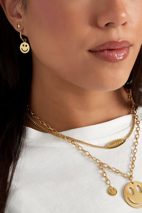 earrings be happy smiley