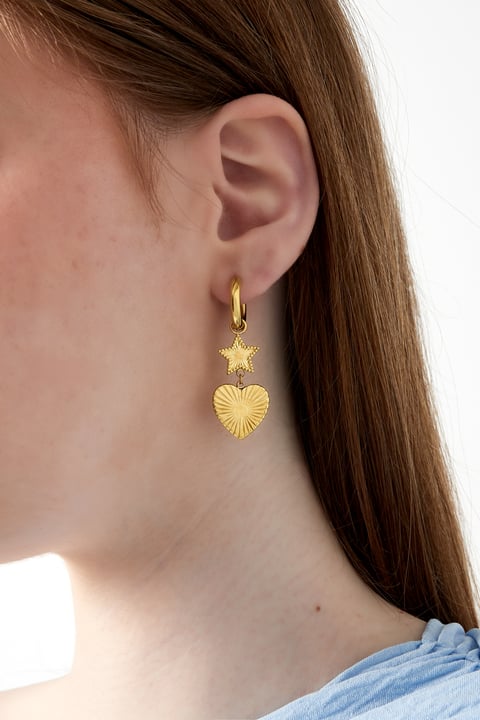 star heart earrings