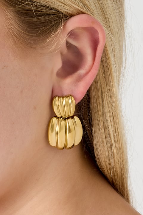 Orecchini a bottone in acciaio inossidabile, geometrici, casual, quotidiani, semplici, gioielli da donna