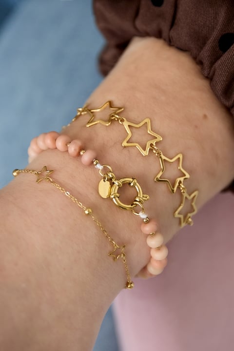 Stainless Steel Chain Bracelets Star Casual Daily Simple Series Women's jewelry