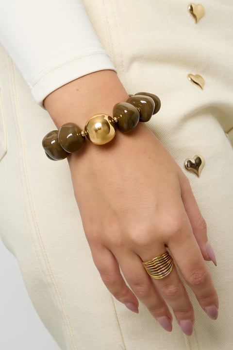 Bracelets en perles acryliques, série rétro classique quotidienne, bijoux pour femmes