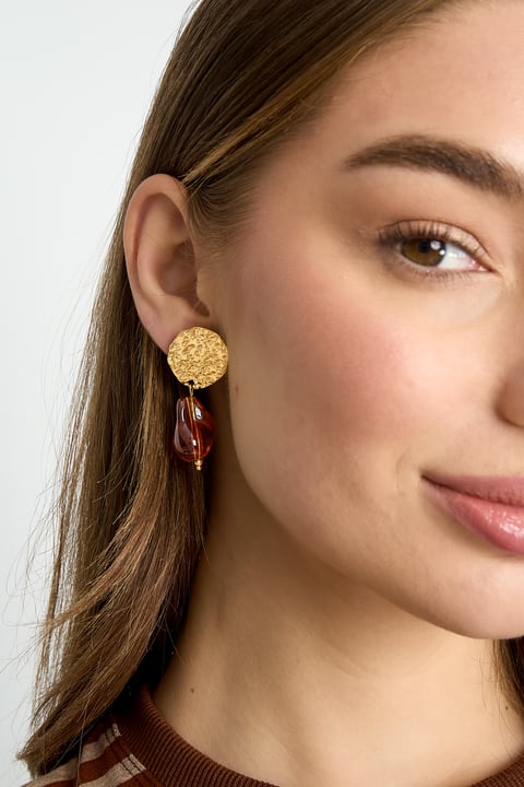 Boucles d'oreilles pendantes en acier inoxydable, forme irrégulière, collection décontractée et simple pour femmes