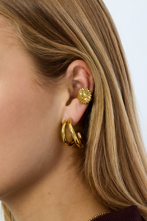 Boucles d'oreilles en acier inoxydable, style décontracté et simple, série Fleur, bijoux pour femmes