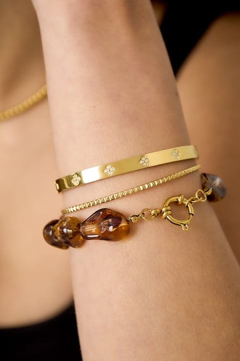 Akrilik Boncuklu Bilezikler Boncuklar Retro Günlük Klasik Seri Kadın Takıları