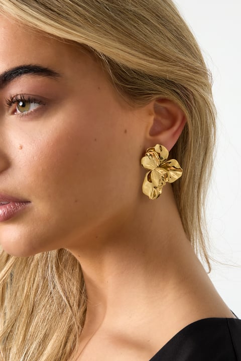 Boucles d'oreilles à tige en acier inoxydable, série Fleur, décontractée, simple et quotidienne, bijoux pour femmes