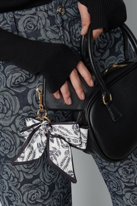 phone cord bow perfection-beige 