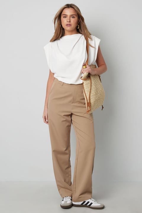 Cotton Blend Women's Wide Leg Bodysuit Spring/Summer Comfort Fit