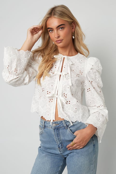 Cotone Tessuto Donna Maglia Lunga Manica Casual Cutout