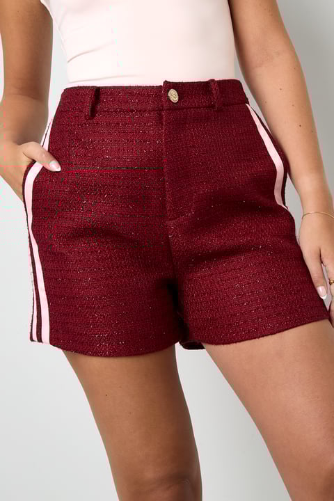 Woven Polyester Fiber Women's Shorts Elegant Plaid Fall/Winter