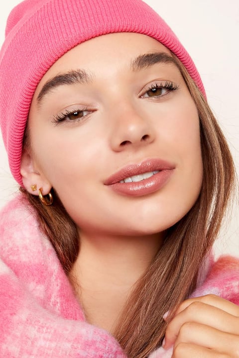 Creoles basit L Gold Stainless Steel