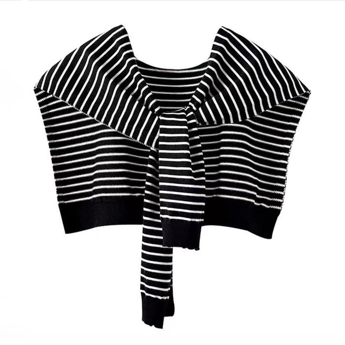 1 Piece Casual Stripe Yarn Shawl
