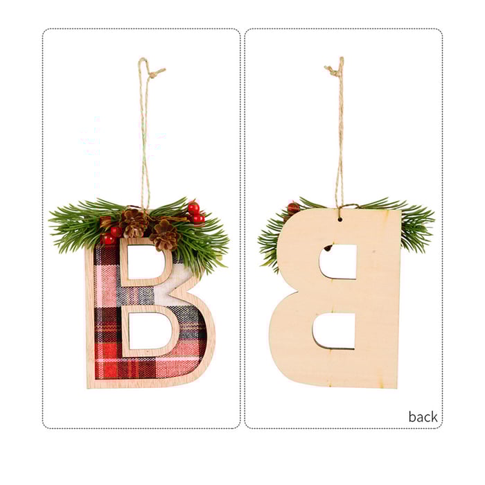 1 Piece DIY Christmas Tree Letter Pendant Picture5