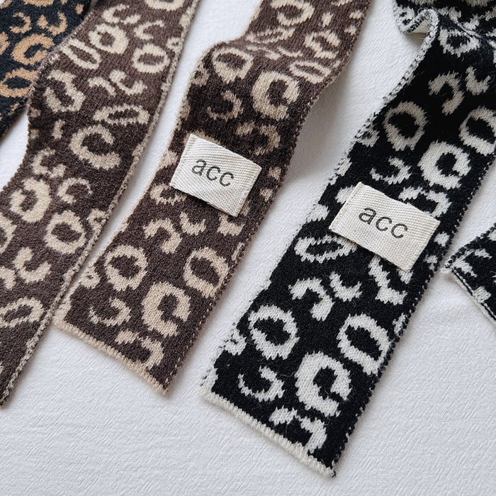 1 Piece Retro Leopard Print Yarn Winter Scarf Picture3