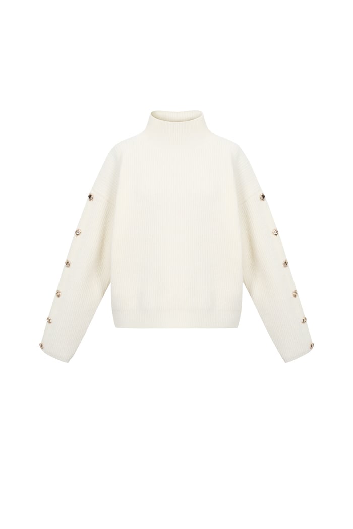 Sweater with buttons on the sleeves