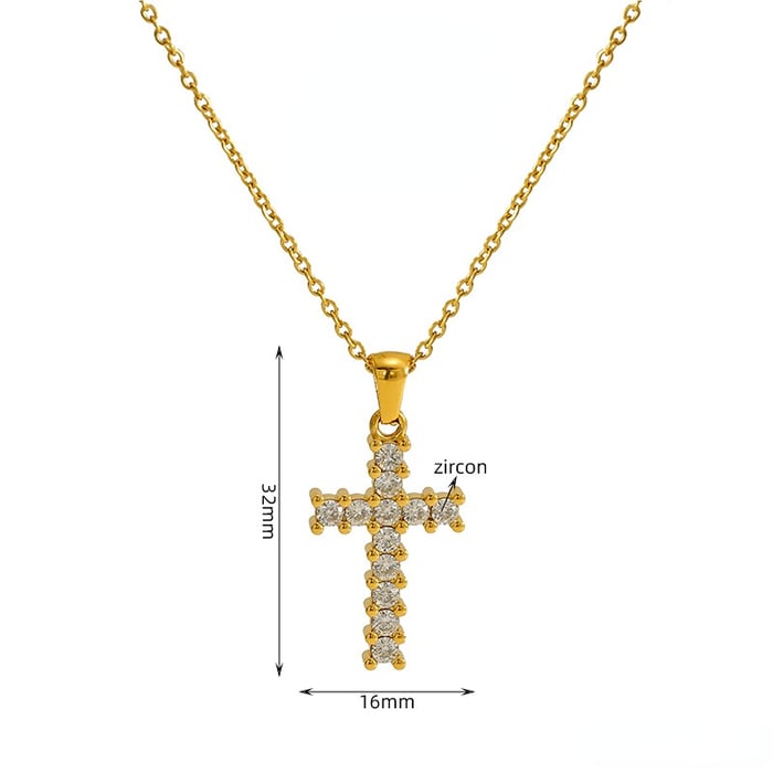1 Piece Simple Series Daily Cross  Women's Pendant Necklaces