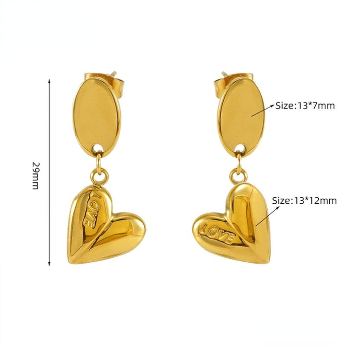 1 Pair Letter Love Women's Pendant Earrings