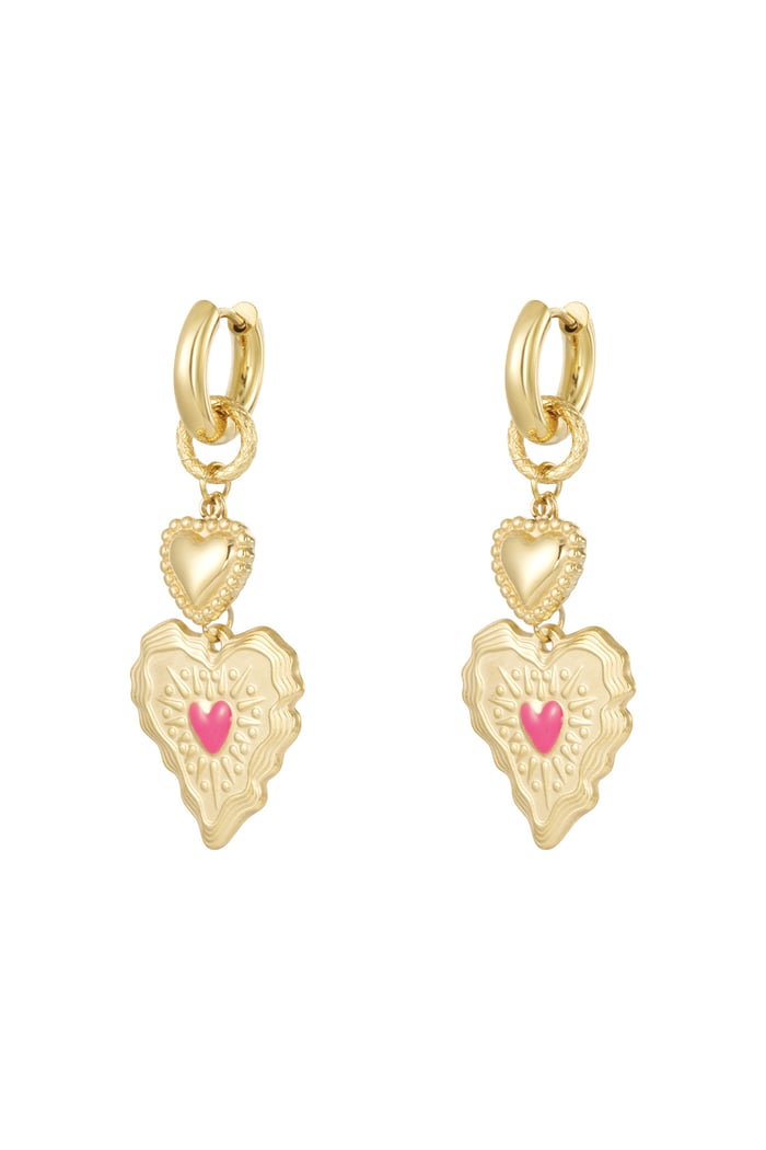 Stainless Steel Drop Earrings Heart Casual Daily Simple Series Women's jewelry