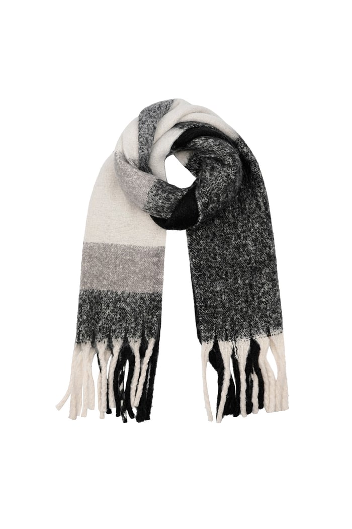 Cozy comfort scarf - black & grey