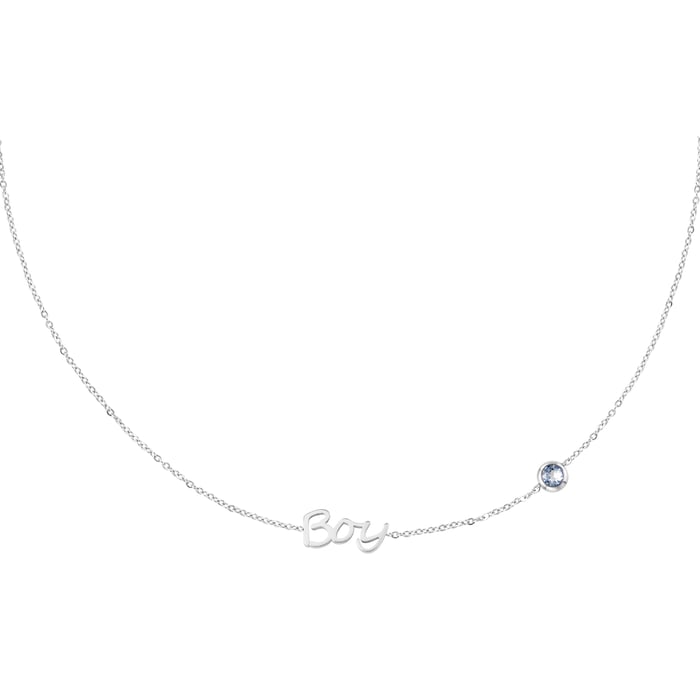 Birthstone Necklace Boy Gold