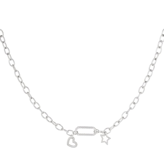 Necklace with pendant and charms