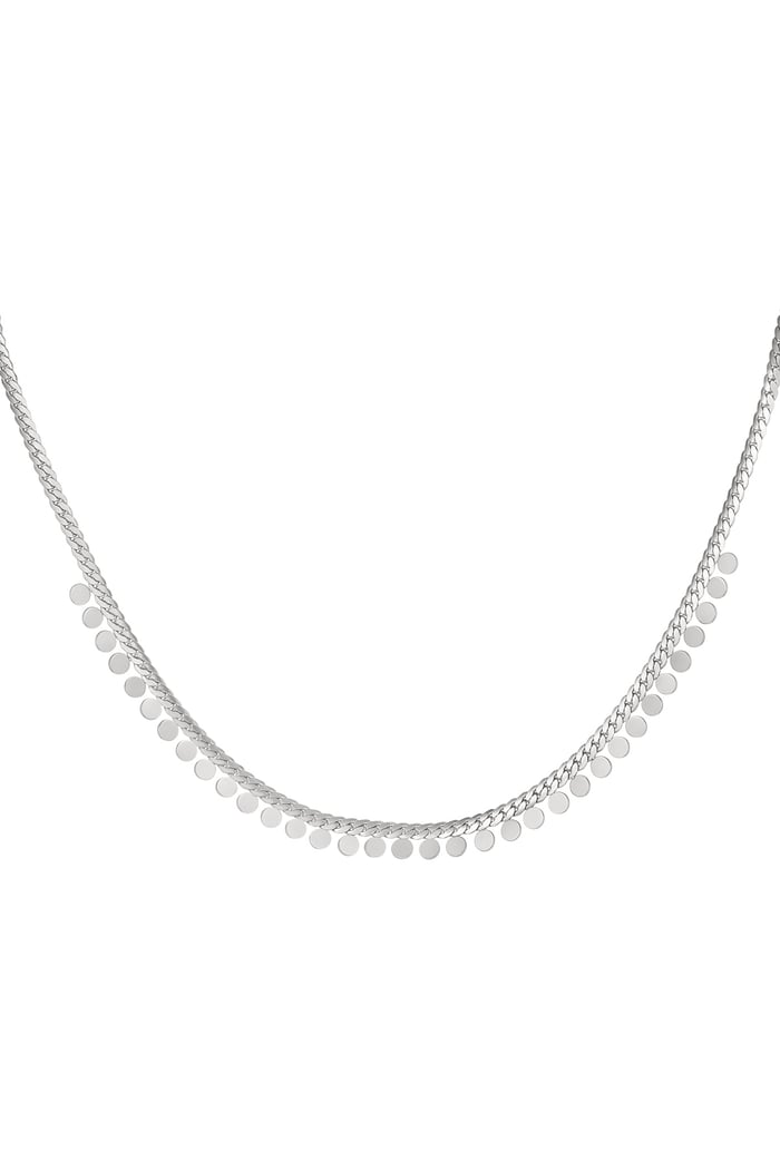 Necklace coins - Silver Color Stainless Steel
