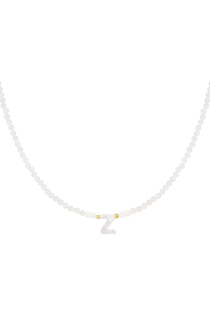 necklace letter a shell