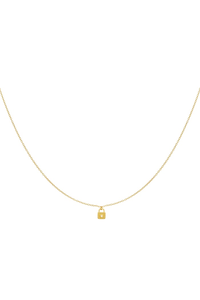 Collana con pendente a lucchetto - Argento 925