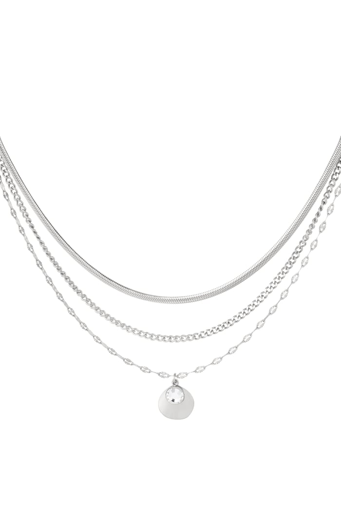 ketting drie laags met steen 