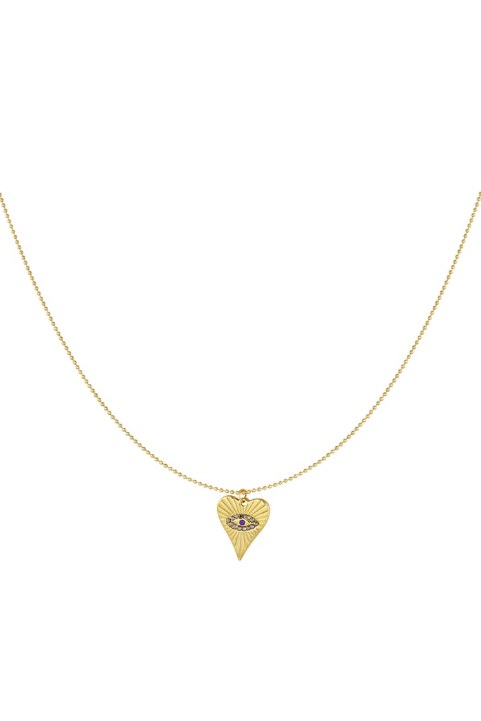 necklace heart with eye