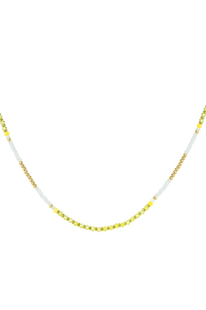 Necklace beaded party - orange/pink 