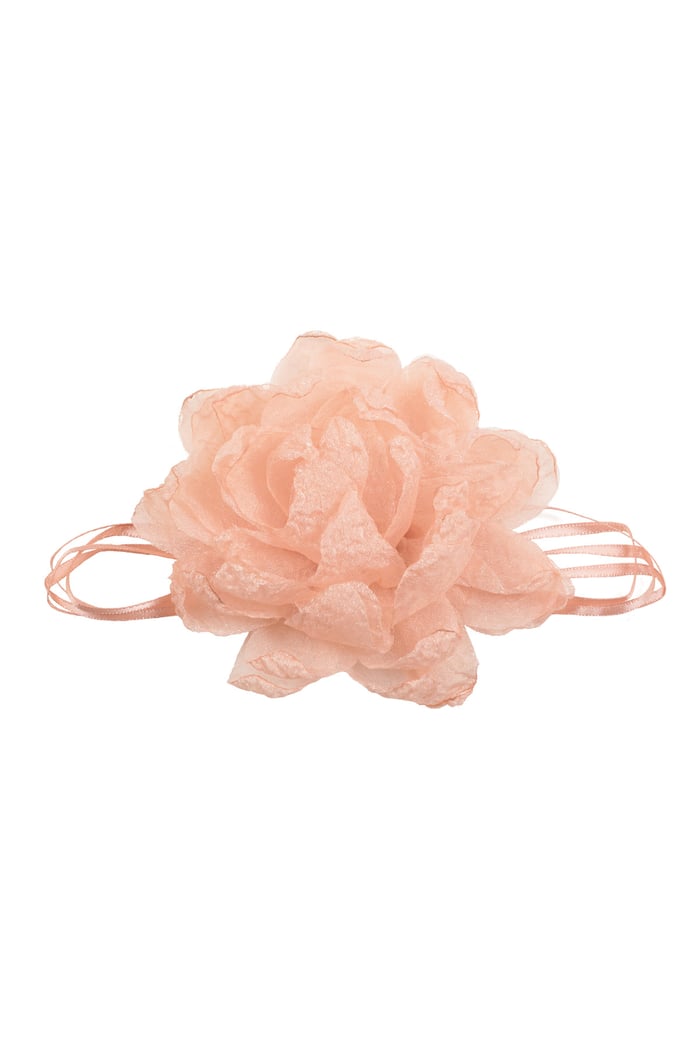Necklace ribbon with flower