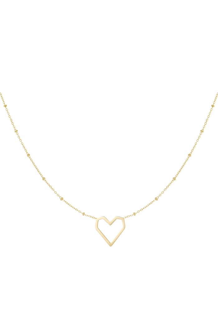 collana cuore con punti