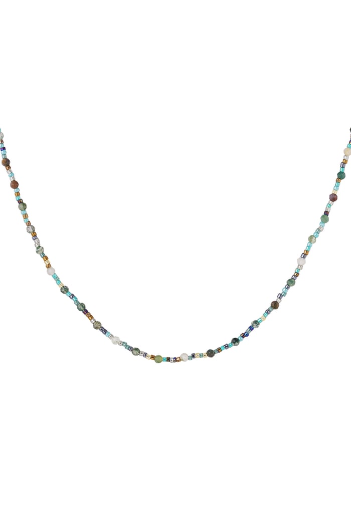 colorful necklace natural stone