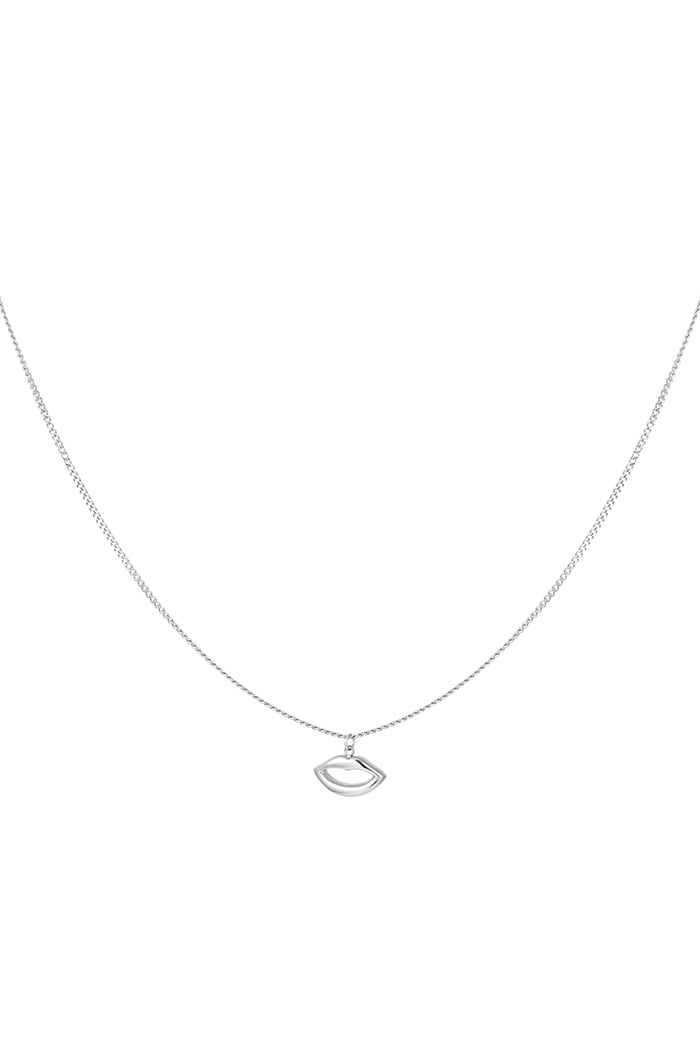 Collar sencillo con charm de labios - dorado