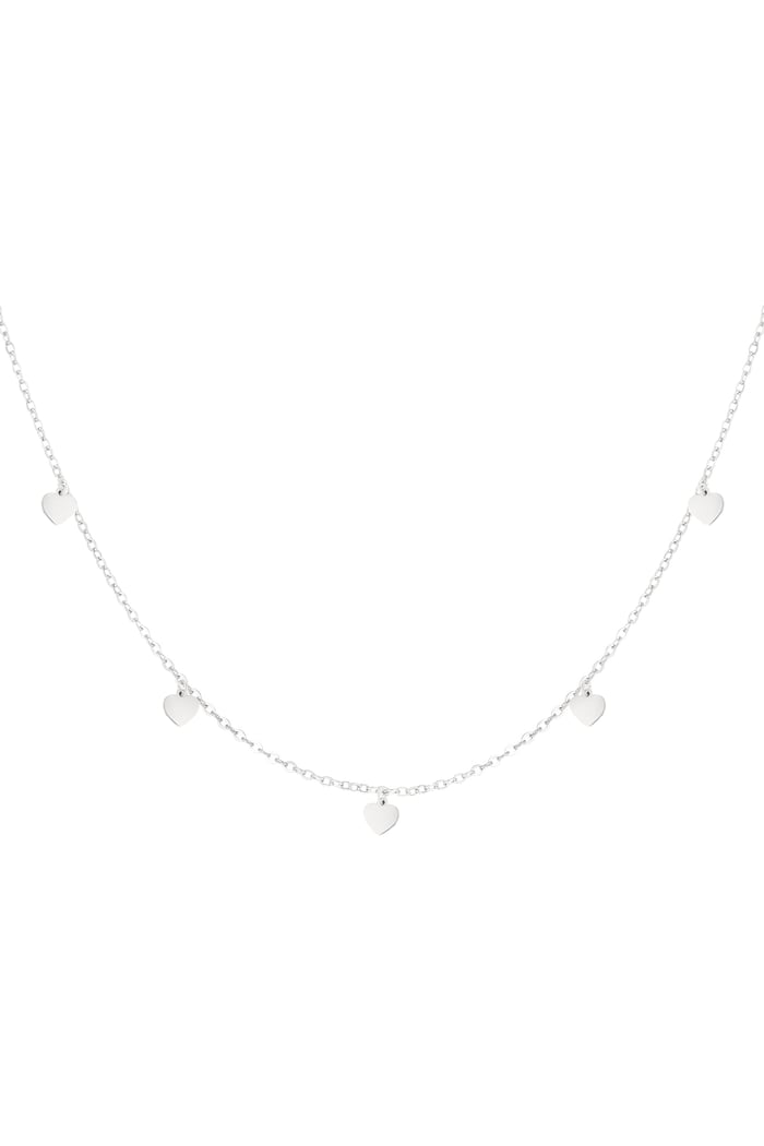 simple necklace with heart pendants 