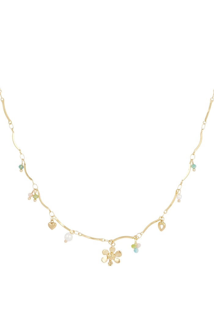 summer flower charm necklace