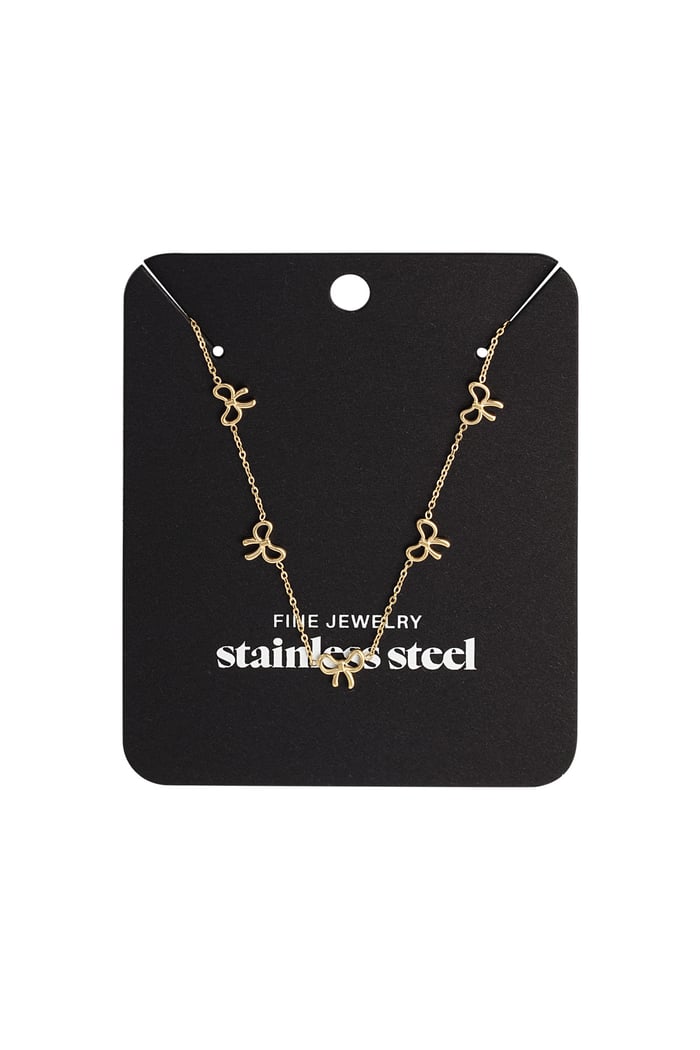 charming bows necklace Picture3