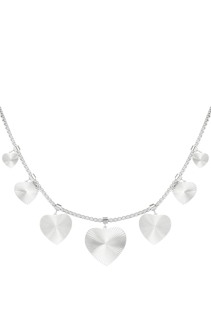textured hearts necklace
