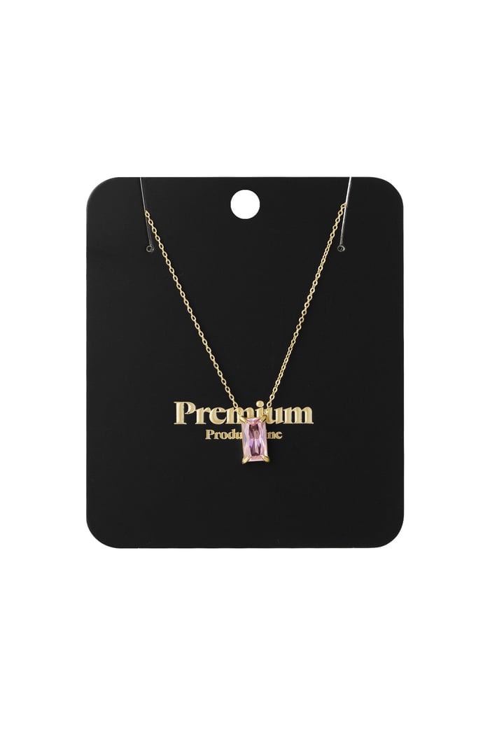 collana scintillante ed elegante - rosa e colore oro h5Immagine3