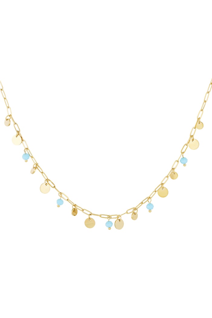 collier mix d'Couleur Or et de rouge