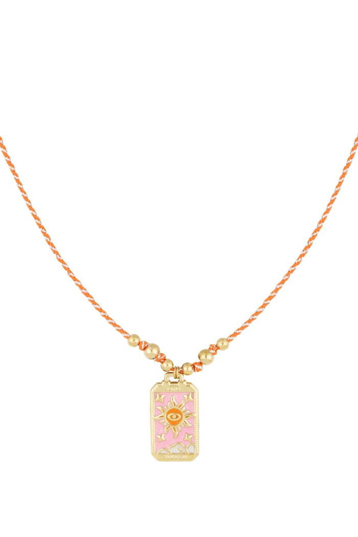 Collar con dije Eclipse - Color dorado naranja 