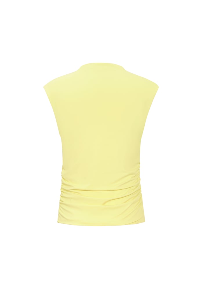 Gathered sleeveless top basic h5Picture3