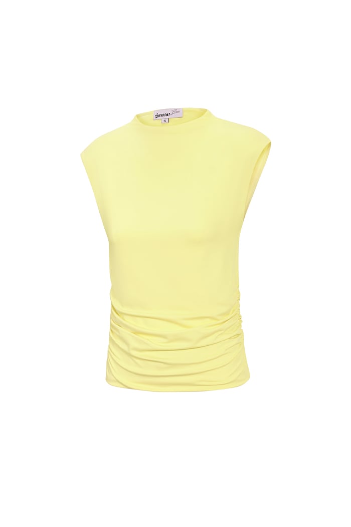 Gathered sleeveless top basic h5Picture2