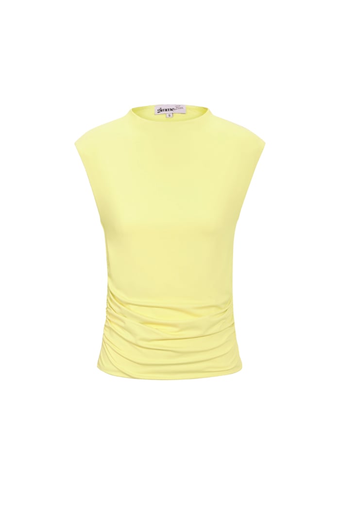 Gathered sleeveless top basic