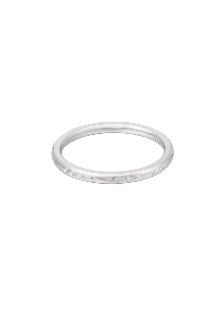Ring mit dezentem Druck – Goldfarbe - Goldfarbefarbe 